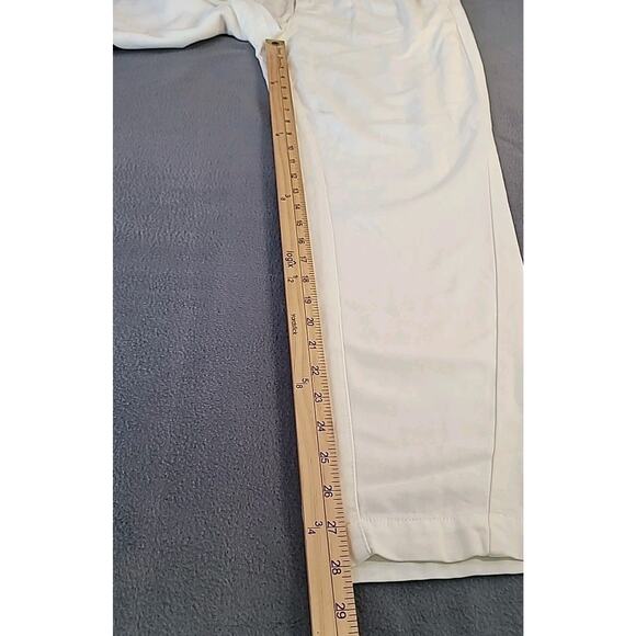 Anthropologie Scout Pleated Trouser Pants Ivory  Women’s 27 Cropped Straight Leg - Picture 9 of 13